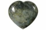Flashy Polished Labradorite Heart - Madagascar #126670-2